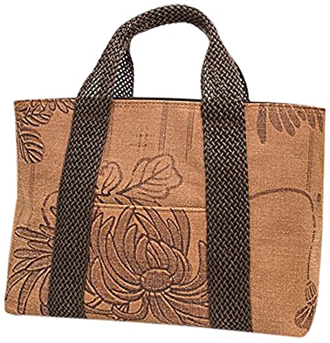 国産 藍染糸で織った手織りバッグ 手織り手提げバッグ ハンドバッグ